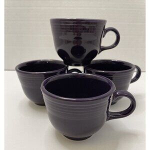 4 Fiestaware Fiesta Homer Laughlin Plum Purple Coffee Cups EUC (double stamped)